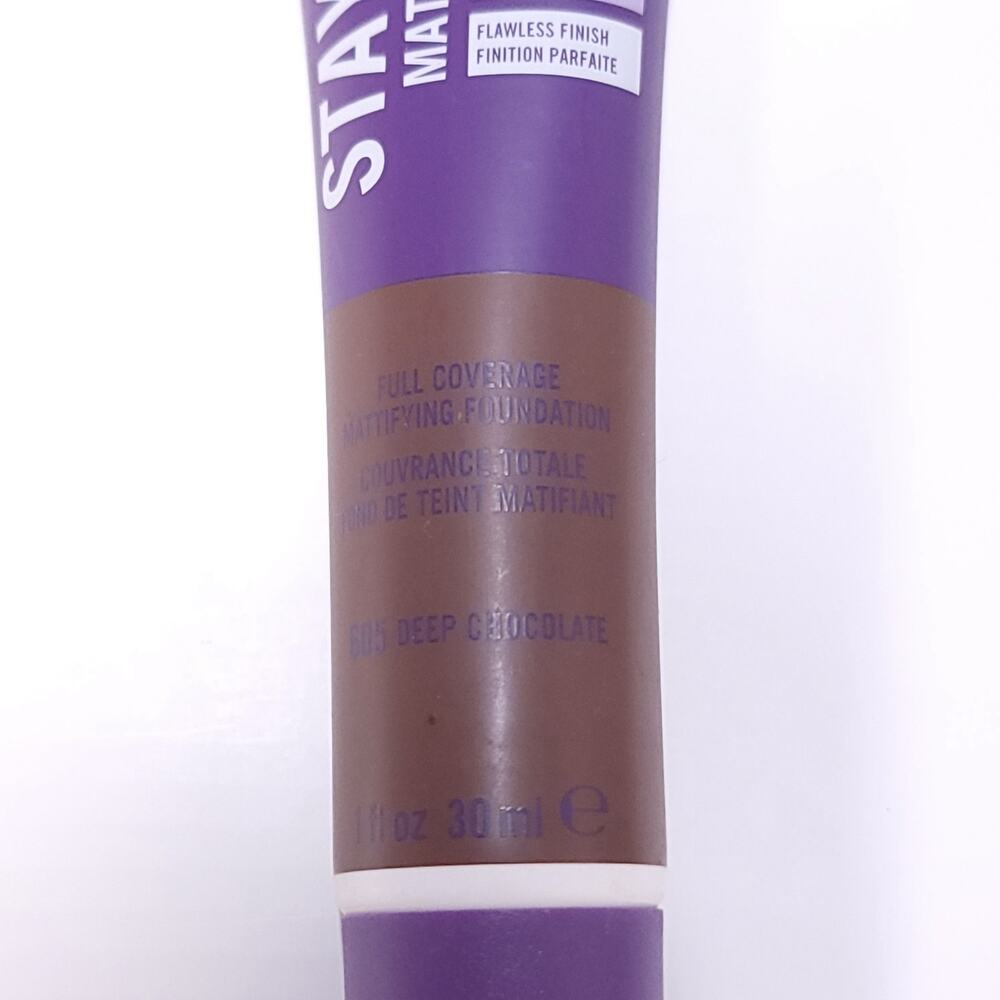 Rimmel London Stay Matte Liquid Mousse Foundation Makeup Face 605 Deep Chocolate - Picture 3 of 7
